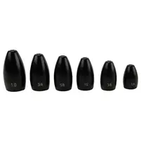 Lures Pro Tungsten Bullet Weights 1/8oz Black