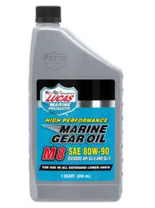 Lucas Oil SAE 80W-90 M8 Marine Gear Oil Quart