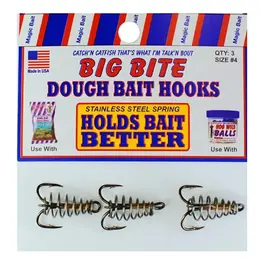 Magic Bait Magic Big Bite Dough Bait Hooks 3pk sz4