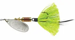 Mepps 1/4oz Aglia Silver- Chartreuse