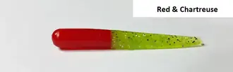 2" Muddy Water Baits - Red & Chartreuse
