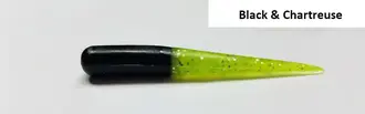 2" Muddy Water Baits - Black & Chartreuse
