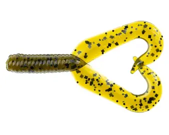 NetBait Net Bait Fuel 3" Twin Tail - Green Pumpkin