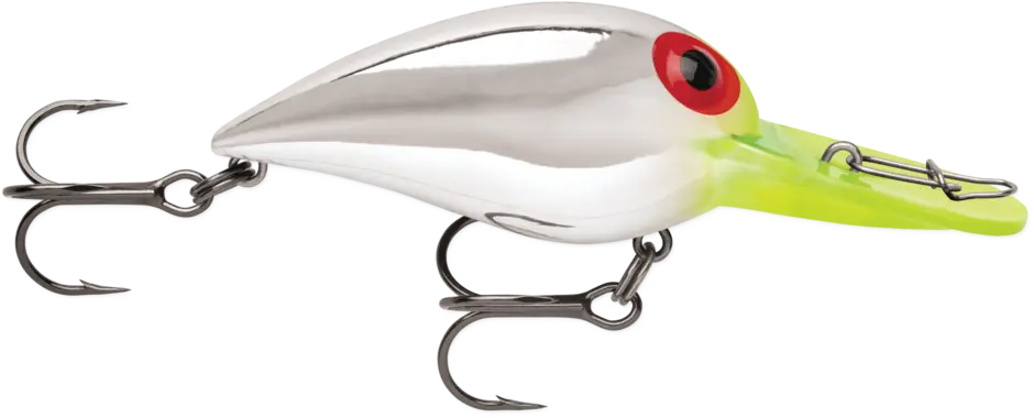 Storm Wiggle Wart - Metallic Silver/Chartreuse Lip