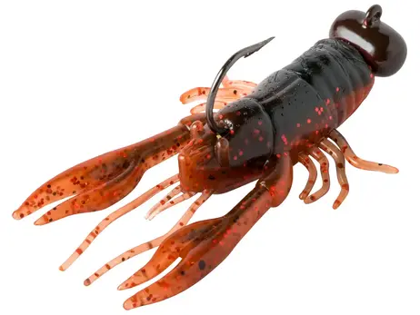 Rebel 1-7/8" Creek Craw 6pk - Texas Red