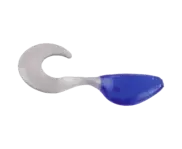 Mr. Crappie ShadPole Curl Tail 15pk - Blue Pearl