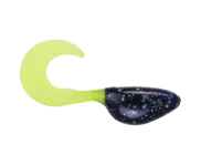 Mr. Crappie ShadPole Curl Tail 15pk - Purple Sage