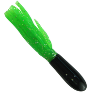 Southern Pro 1.5" Crappie Tube 50pk Black/Lime...