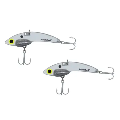 Steelshad Steel Shad Blade Bait 1/4 oz - White...