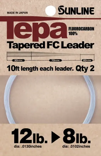 Sunline Tepa Tapered FC Leader 36lb to 16lb...