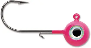 VMC Neon Moon Eye Jig 1/4oz 4pk - Glow Pink