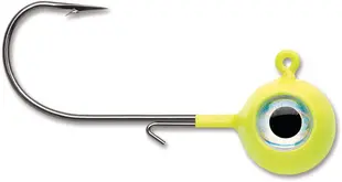 VMC Neon Moon Eye Jig 1/8oz 4pk - Chartreuse