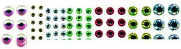 Wapsi Hologram Dome Eyes - Holo Gold 5/16"