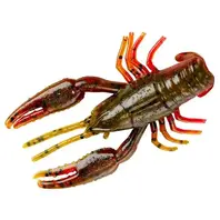 Yum 3.5" Crawbug 8pk - Green Pumpkin Texas Red