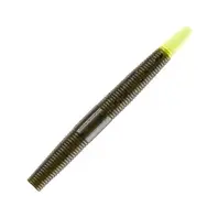 Yum 3" Dinger 12pk - Green Pumpkin Chartreuse Tail