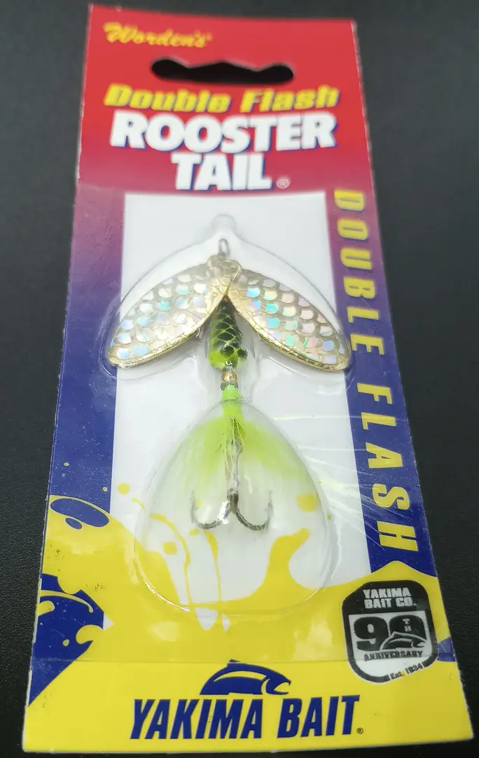 Rooster Tail Double Flash 1/8oz - Chartreuse