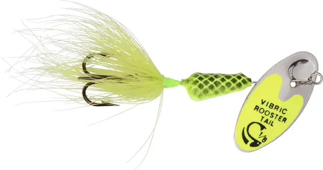 Vibric Rooster Tail 3/8oz - Chartreuse Mylar
