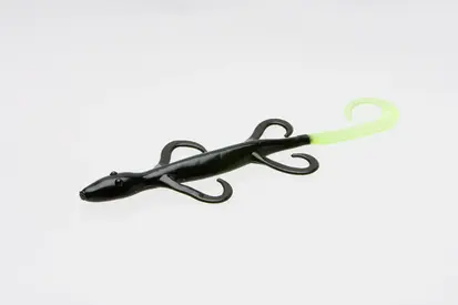 Zoom 6" Lizard 9pk - Black/Chartreuse Tail