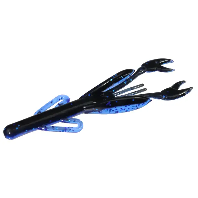 Zoom 4" Baby Brush Craw 12pk - Black Sapphire